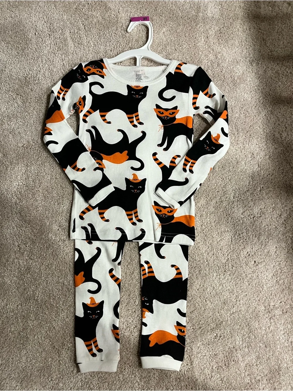 NEW Carter's Halloween Cat Pajama Set size 3T